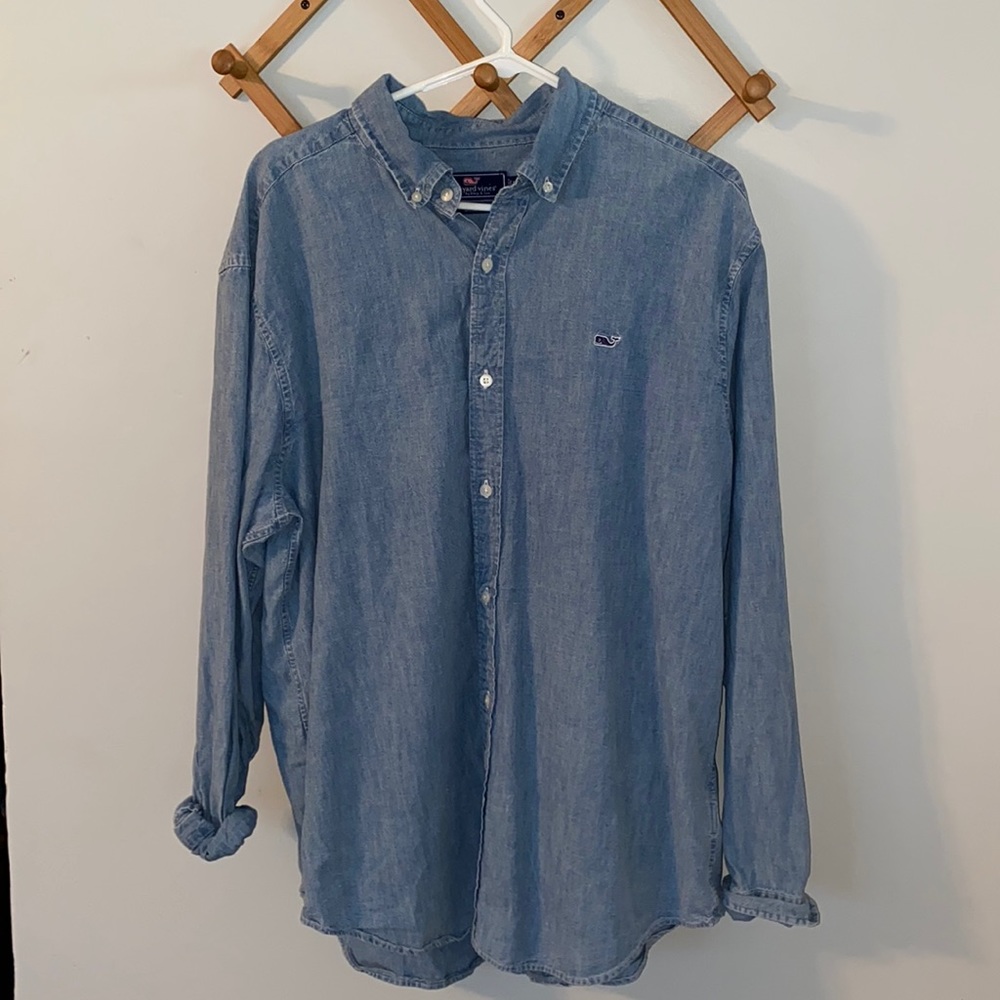 Vineyard Vines Blue Button Down Top